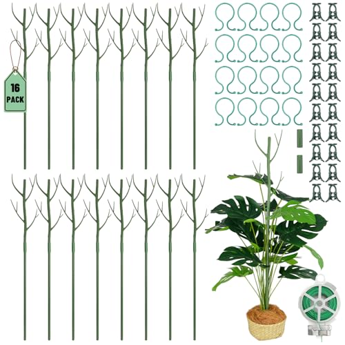 16 Pack Plant Support Stakes, Detachable Monstera Climbing Stakes - color: 16Pack-27.5 Inch