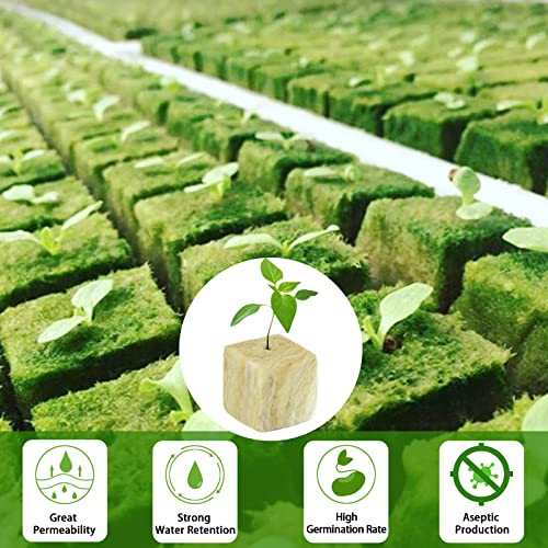 Legigo 1.5" Rockwool Cubes Seed Starter Plugs for Hydroponics, 196 Plugs - color: 4 Sheet, size: 1.5" Plugs