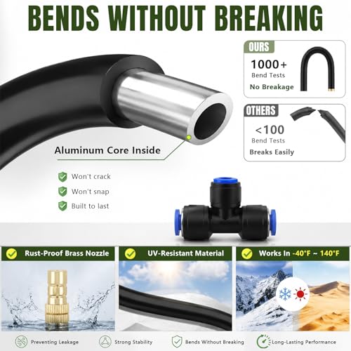 Drip Irrigation Nozzles 40 Pack, 8 Inch Adjustable Sprayers for 1/4 Tubing - size: 40