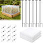 Metal Garden Netting Covers Kit, 6 Pack 2.6FT Poles, 10FTX13FT Mesh - size: 2.6FT