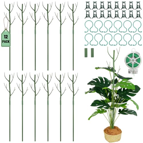 12 Pack Monstera Plant Support Stakes, Detachable Plant Stakes - color: 12Pack-27.5 Inch
