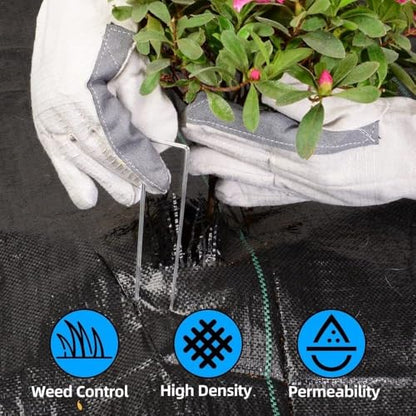 LAVEVE Heavy Duty Weed Barrier Landscape Fabric 4FT x 50FT - size: 4FT×50FT