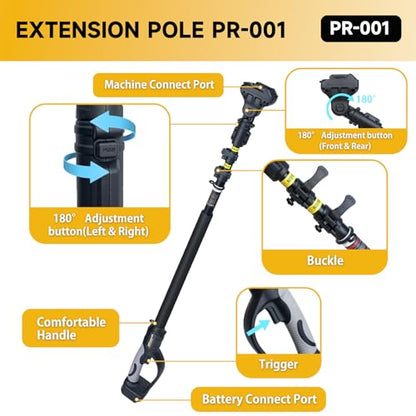 Telescopic Extension Pole for E-Series Pruners & Chainsaw - style: PR-001-Pole