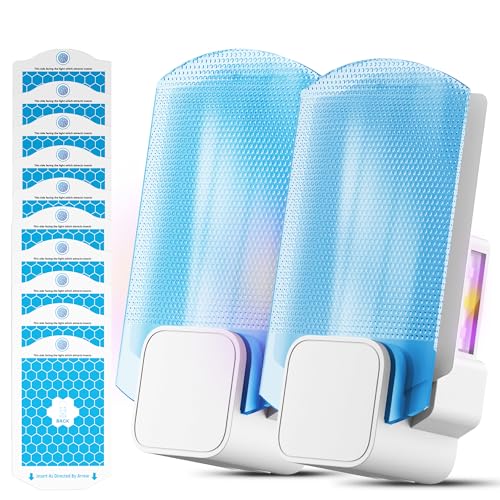 2 Flying Insect Traps+10 Refill Cartridges, 2026 2nd Gen, Fruit Fly Trap Indoor, Gnat Killer Plug-in, Multi-Spectrum LED Flying Insect Trap, No-Mess Bug Zapper, 7*24hrs Pest Control, Plant & Pet Safe