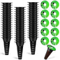 Cunhill 100 Pcs Hydroponic Grow Baskets and Seed Pod Label, 0.5 Inch, Black - color: Black