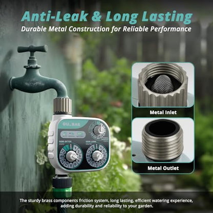 QUOBAS Mechanical Dial Hose Timer, Waterproof Sprinkler Timer
