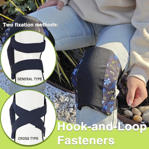5 Pack Garden Knee Pads for Women, Foam Padding Work Kneepads, Blue Flower - color: Blue Flower