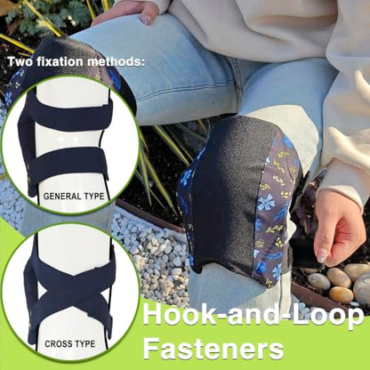 5 Pack Garden Knee Pads for Women, Foam Padding Work Kneepads, Blue Flower - color: Blue Flower