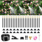 80FT Drip Irrigation System for Garden – Automatic Watering Kit with Solid Brass Metal Connectors, 360° Bendable Tubing &22 Adjustable Nozzles for Greenhouse, Lawn, Yard & Plants - size: 80 FT