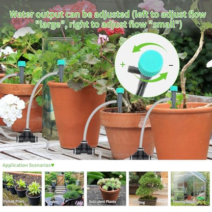 Automatic drip Irrigation System，DIY Indoor Plant Watering System,Self-Priming Pump, programmable Timer, Indoor Pot Plant Watering Device