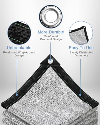 vensovo 85% Reflective Aluminet Shade Cloth with Grommets, 3 x 4 ft - color: 85%, size: 3x4FT