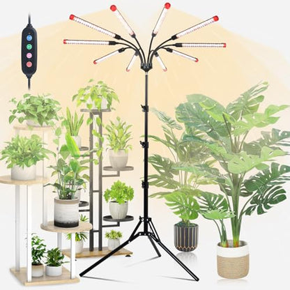 10Head Standing Grow Light for Large & Tall Plants, Bonsai Tree - size: 10Head Stand(90W)