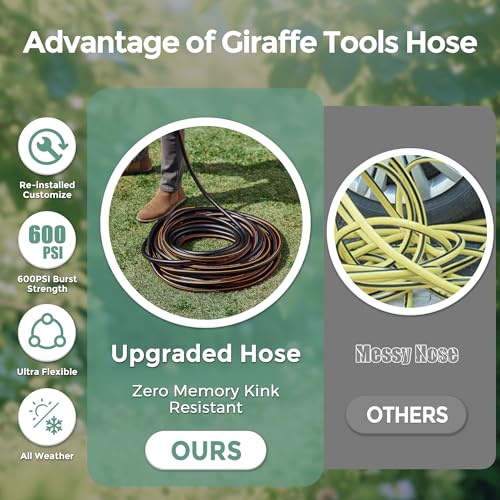 Giraffe Tools Leader Hose 5/8", 10ft Short Garden Hose - size: 10FT Double Females