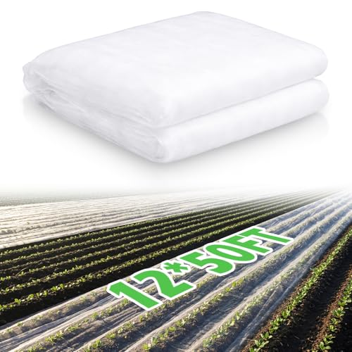 12 x 50 ft Garden Mesh Netting Insect Mosquito Net, White, 1 Pcs - size: 12 x 50 ft