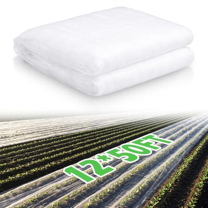 12 x 50 ft Garden Mesh Netting Insect Mosquito Net, White, 1 Pcs - size: 12 x 50 ft