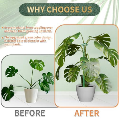 Telescoping Plant Stakes, 3Pcs 17.9IN to 42.3IN Adjustable Monstera Support - size: 42.3Inches 3Pack