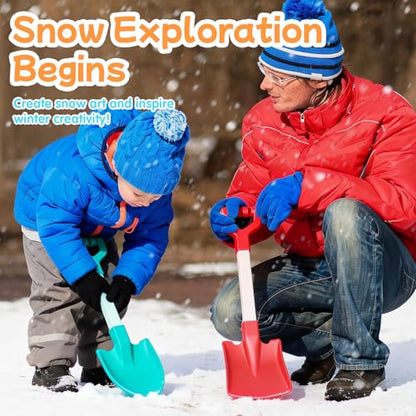 20 Inch Beach Sand Shovels for Kids (Red) - color: Red