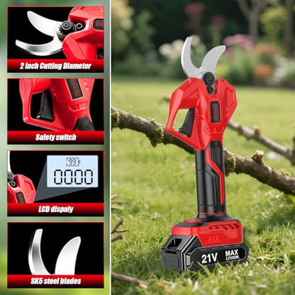 Electric Pruning Shears for Gardening 2.0"(50mm) Cutting Diameter