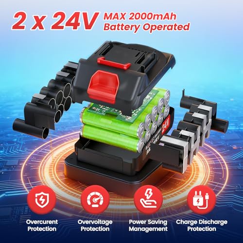 ALSO GO 24V Electric Weed Wacker with Wheels, Grass Trimmer Cordless
