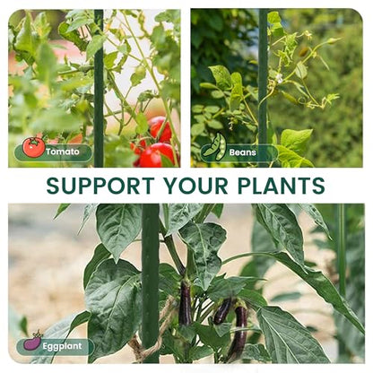 PROWORX 36 Inch 3 Ft Plant Support Garden Stakes for Outdoor Plants, 25 PCS - size: 3 Ft 25 Pack