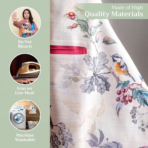Maison d' Hermine Aprons for women with Pocket 100% Cotton (27.50"x31.50") - color: 049 - Equinoxe - Beige