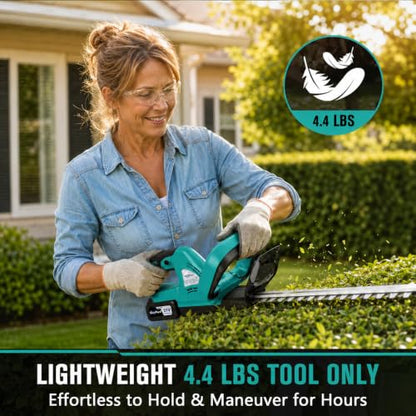 21V Cordless Hedge Trimmer 22" - color: BLUE
