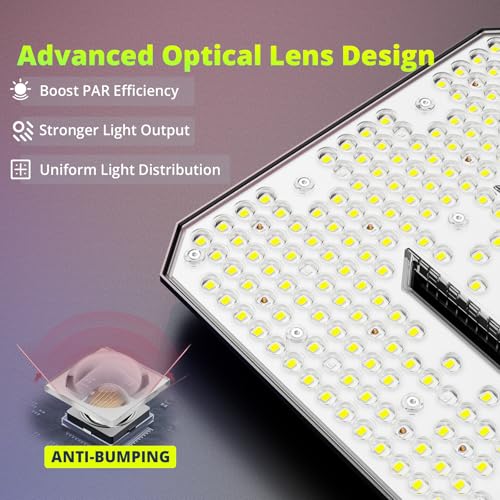 LED Grow Light for Indoor Plants 120W Plant Lights Full Spectrum - size: 17.1'' x 12.4''-UAP1200