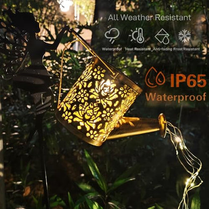 Neioaas Solar Fairy Watering Can Lights,LED Solar Lantern String Light - color: Fairy