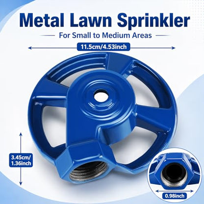 Domensi 1 Pcs Cast Iron Lawn Sprinkler for Yard Heavy Duty Garden Sprinkler