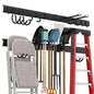 Sttoraboks Garage Tool Storage Rack, Heavy Duty Garage Storage Organizer Rack System Wall Mounted Tool with 12 double hooks, 4 rails Garden Tool Rack - size: 68inch 4 panels+12 hooks