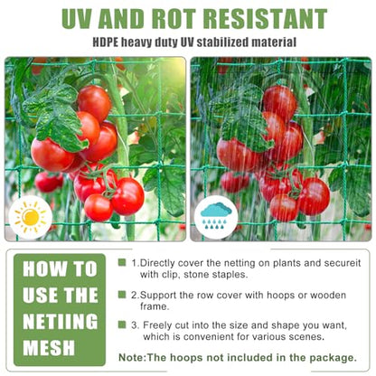 Trellis Netting for Climbing Plants, Cucumber/Tomato Garden Trellis Netting - size: 6.6x9.85 FT (27 Strands)