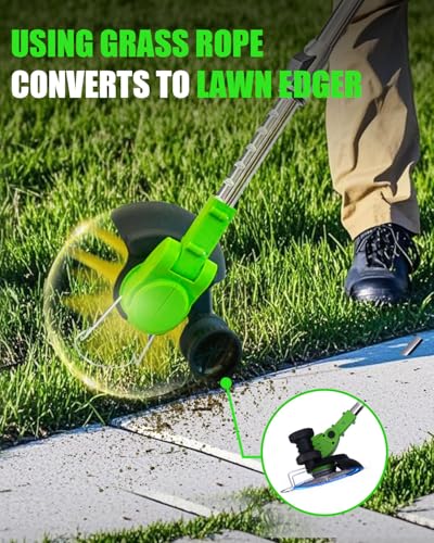 Cordless Weed Wacker, Electric Weed Eater with 21V 2 Batteries