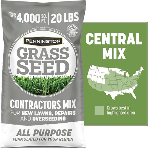 Pennington Contractors Central Grass Seed Mix, 20 lb - size: 20 LB