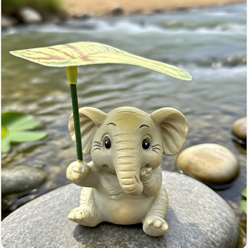 Elephant Figurine Garden Decor Resin Animal Ornaments