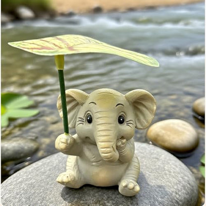 Elephant Figurine Garden Decor Resin Animal Ornaments