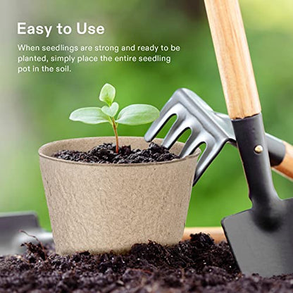 VIVOSUN 3.15“ Peat Pots, 120 Packs Seed Starting Pots with Drainage Holes - size: 120