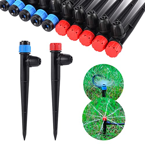 25 Pcs 360° Adjustable Drip Irrigation Spray Emitters - style: 25pcs-Colorful*13 Sprayer*12 Drip