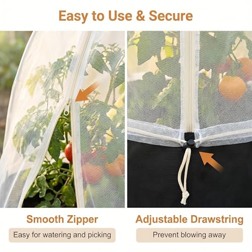 2PCS Round Strawberry and Tomato Trellis Garden Bird Netting