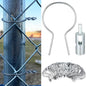 Hicarer 200 Pcs 2-3/8''OD Twist Fence Ties 9 Gauge Galvanized Steel, Silver - color: Silver, size: 2-3/8‘’ OD