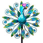 58" Peacock Wind Spinner,Metal Double Wind Sculpture - color: A-1-peacock
