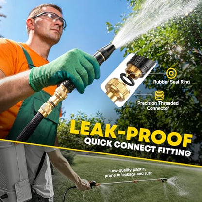 LusterAce High Pressure Hose Nozzle, Adjustable Garden Hose Spray Nozzle for Watering Plants, Patio Cleaning and Car Washing, 2 Pack