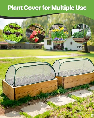 Garden Covers for Raised Beds, Greenhouse Humidity Domes, 2 Pack