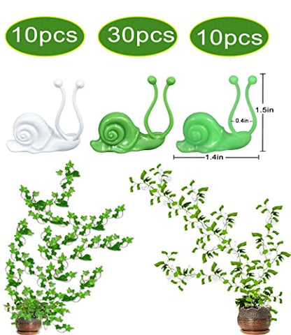 50PCS Plant Wall Clips: Vine Climbing Self-Adhesive Invisible Fixing Hook for Wall & Garden Decoration - size: snail