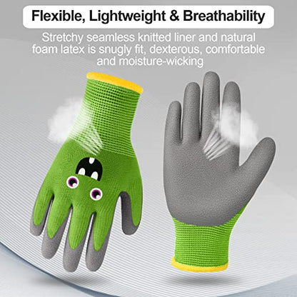 6 Pair Kid Gardening Glove Children Work Glove (Large (Age 9-11)) - size: Large (Age 9-11)