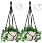 2 Pack Macrame Plant Hanger Large for 12 inch Pot, Large Plant Hanger - color: Black
