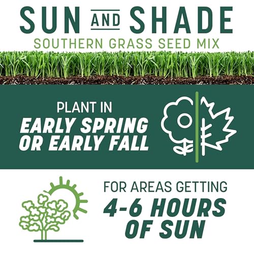 Pennington Smart Seed Sun & Shade Mix, South Tall Fescue Grass Seed, 7 lb - size: Sun & Shade South 7lb