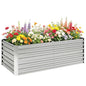 Outsunny Galvanized Raised Garden Bed Kit, 6' x 3' x 2', Silver - color: Silver, size: 6' x 3' x 2'