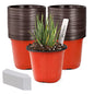 TDHDIKE 4" Small Plastic Plant Nursery Pots 100Pcs with Labels - size: 4inch100