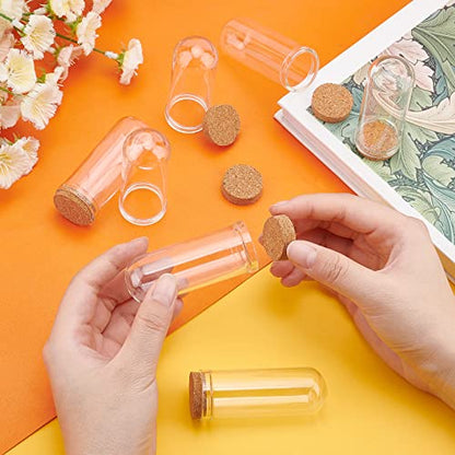 PH PandaHall 10pcs Glass Display Dome Cloche 20ml Bottles 1.1x2.8inch - size: 1.1 x 2.7 inches