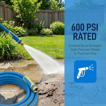 Garden Hose 75ft x 5/8", Heavy Duty Water Hose, Kink Resistant - color: Blue, size: 75FT